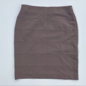 Taupe Colored Pencil Skirt